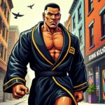 Cartoon image of Mike Tyson.